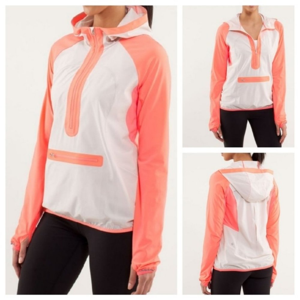 Lululemon Run: Stash & Dash Pullover  Neon Stash  & Dash Jacket Size 8